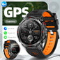 Men'S Outdoor Multifunctional Smart Watch GPS Precision Location Compass LED Light Waterproof Wireless Call Sports Modes Android Iphone Compatible Sports Smart Watches Smartwatch