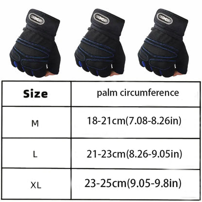 Half-Finger Weightlifting Non-Slip Gloves, Breathable Fitness Gloves for Dumbbell, Strength Training, Riding, Cycling, Gym Accessories, 1 Pair