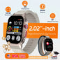 [Live Special Gift] Buy 1 Get 1,– 2.02" HD Smartwatch, Bluetooth Calling, Health Tracker + Free Straps