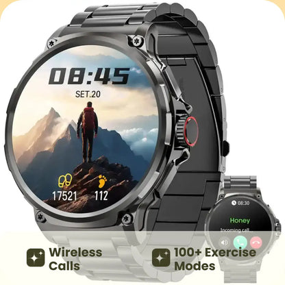 Smart Watches for Men(Answer/Make Call), Health Smart Watch, Android Smartwatch, 1.85" round Big Screen Fitness Tracker, Waterproof Fitness Watch for Android/Ios Phones