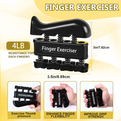 Hand Grip Strengthener 5Pcs, Grip Strength Trainer, Adjustable Forearm Gripper(11-132Lb), Finger Stretcher(13,17,21Lb), Hand Strength Ring(30, 50Lb) and Finger Exerciser(4Lb)