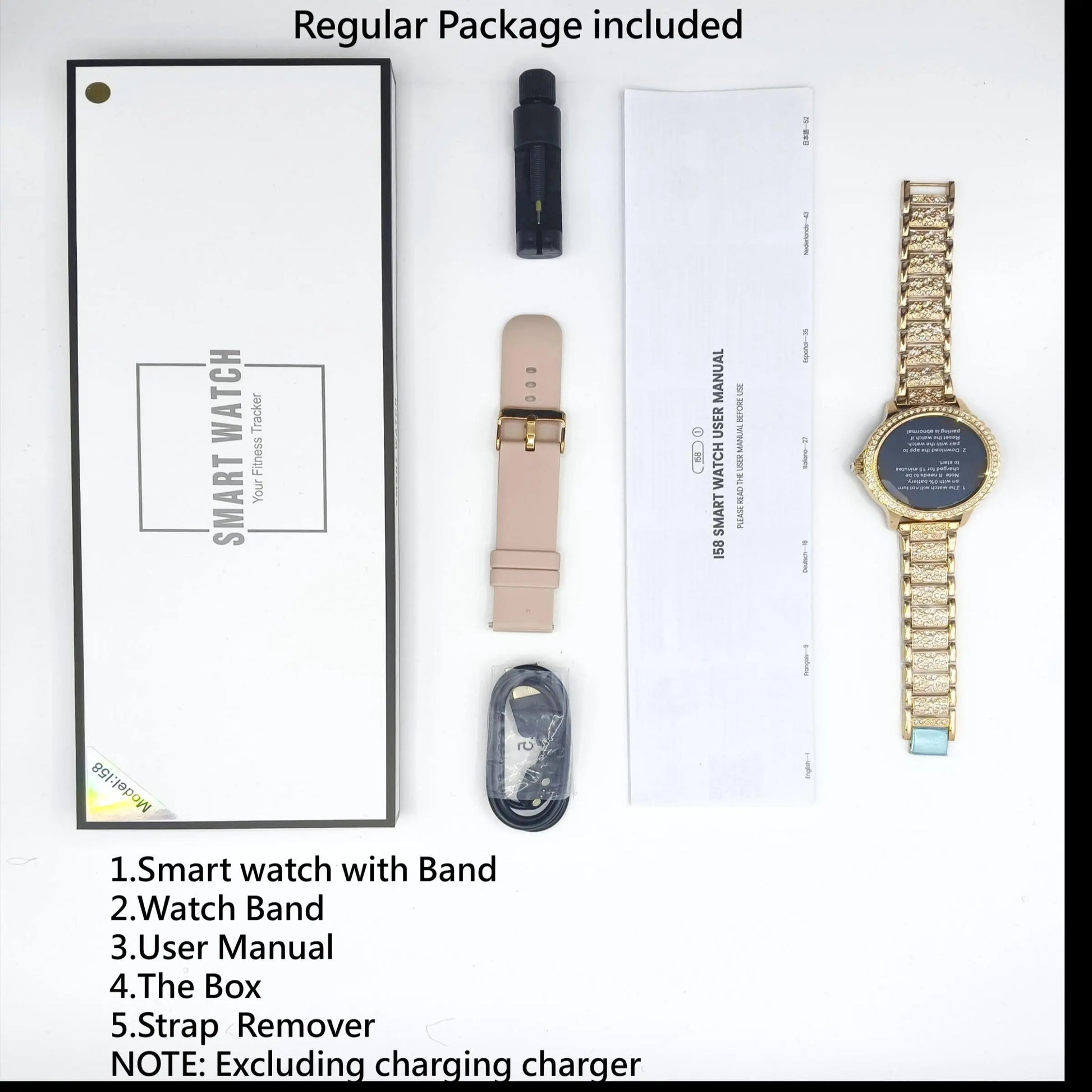 Fashion Smart Watch for Women, 1.32-Inch HD Large Screen Digital Watch with 2 Straps, Waterproof Fitness Tracker, Compatible with Android and Ios Systems, Wearable Wristwatch