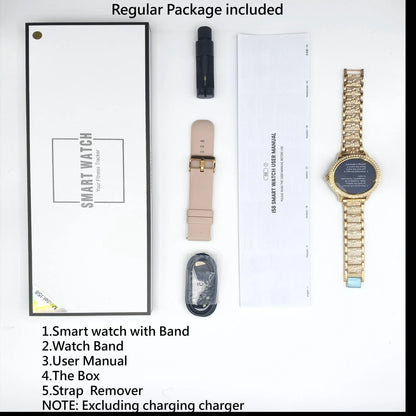 Fashion Smart Watch for Women, 1.32-Inch HD Large Screen Digital Watch with 2 Straps, Waterproof Fitness Tracker, Compatible with Android and Ios Systems, Wearable Wristwatch