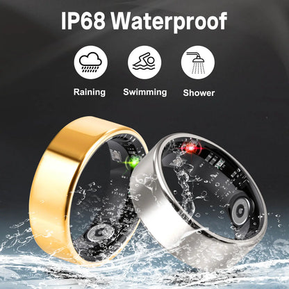 Ringconn,Smart Health Ring,Smart Fitness Monitoring Health Ring with Advanced Health Tracking and Activity Monitoring Features,Ai-Powered Smart Detection Ringcompatible with Android and Ios Wearable Smartwatch Tracker