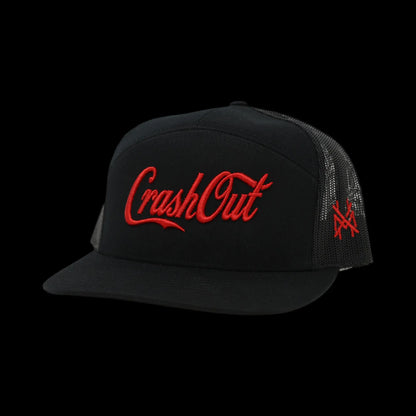 Crash Out Embroidered Trucker Hat Snapback Adjustable (Up to Size 8 Head) Gift Cap