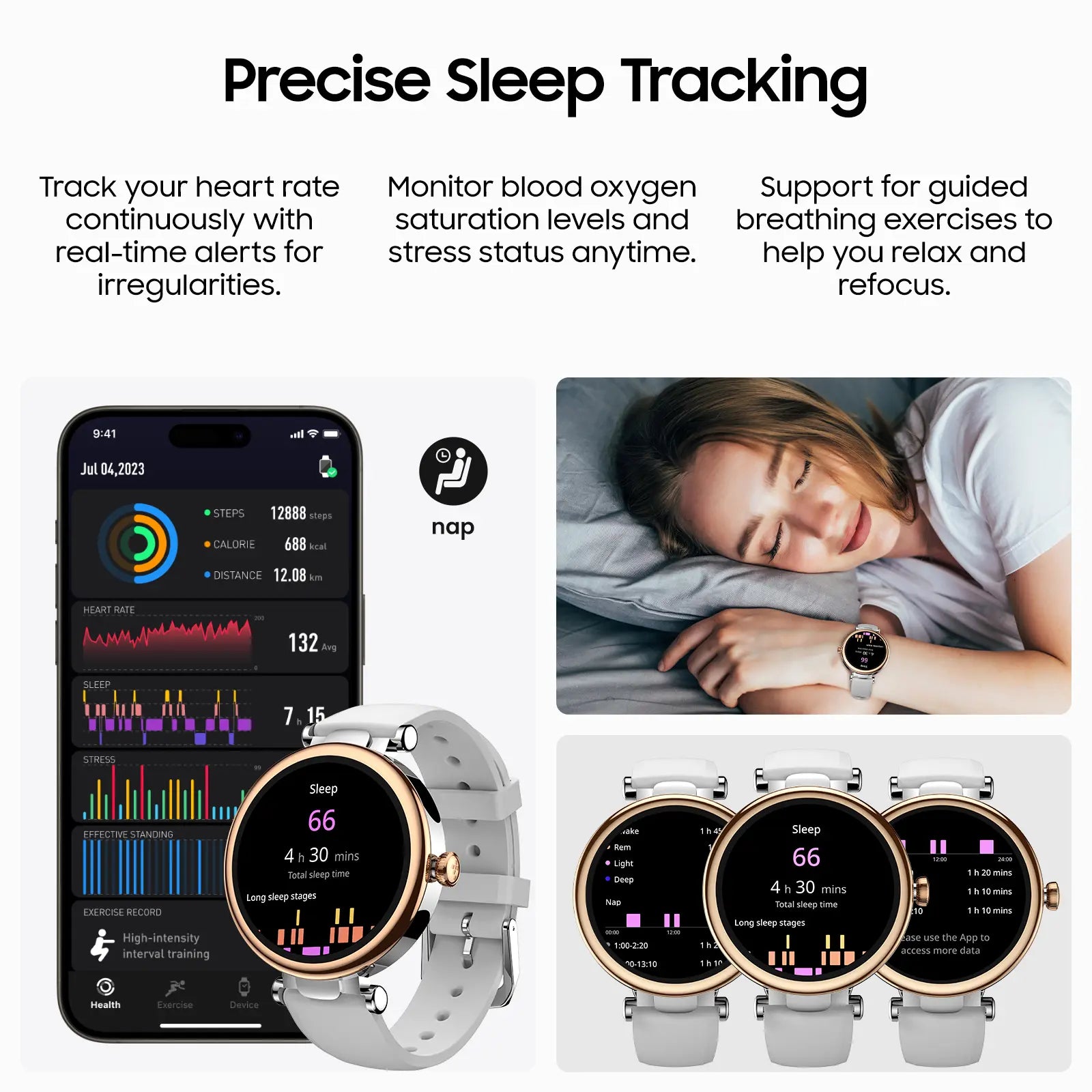 TOZO S8 AMOLED Smart Watch Women 1.32" HD Bluetooth Call Text, 100+ Sports Modes Sleep Stress Tracker, Waterproof Rose Gold Gift for Her Wristwatch Metal Smartwatch Mother'S Day Gift Tiktokshopcreatorpicks