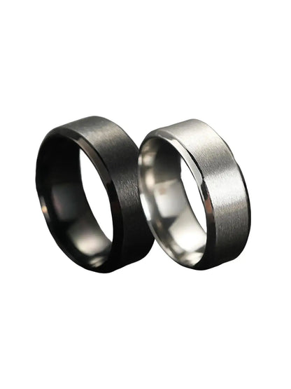 Summer 2024 Simple Design Plain Stainless Steel Ring, Daily Casual Versatile Unisex Design Accessories for Women Men