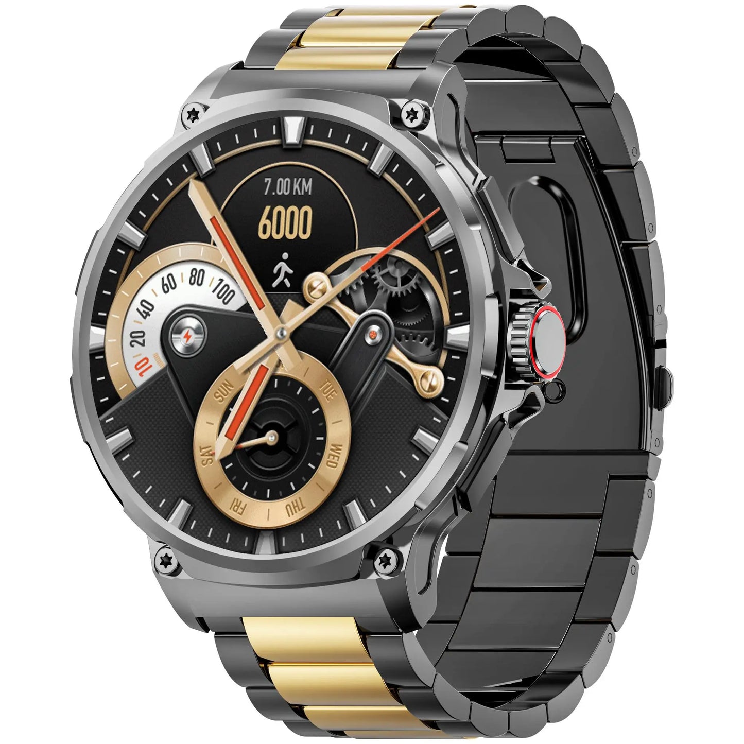 Smart Watches for Men(Answer/Make Call), Health Smart Watch, Android Smartwatch, 1.85" round Big Screen Fitness Tracker, Waterproof Fitness Watch for Android/Ios Phones