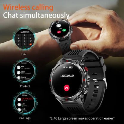 Men'S Outdoor Multifunctional Smart Watch GPS Precision Location Compass LED Light Waterproof Wireless Call Sports Modes Android Iphone Compatible Sports Smart Watches Smartwatch