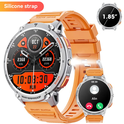 Multifunctional Smart Watch, Fashionable 1.85" round HD Digital Watch with Make/Answer Call, Waterproof Sports Watch, Sports Tracking Smartwatch for Women & Men, Men'S Tech Gadgets 2024, Cyber