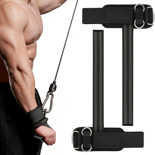 Non‑Slip Weightlifting Wrist Straps with D Rings | Neoprene Padded Lifting Wrist Wraps for Gym, Deadlifts & Cable Workouts for Men & Women