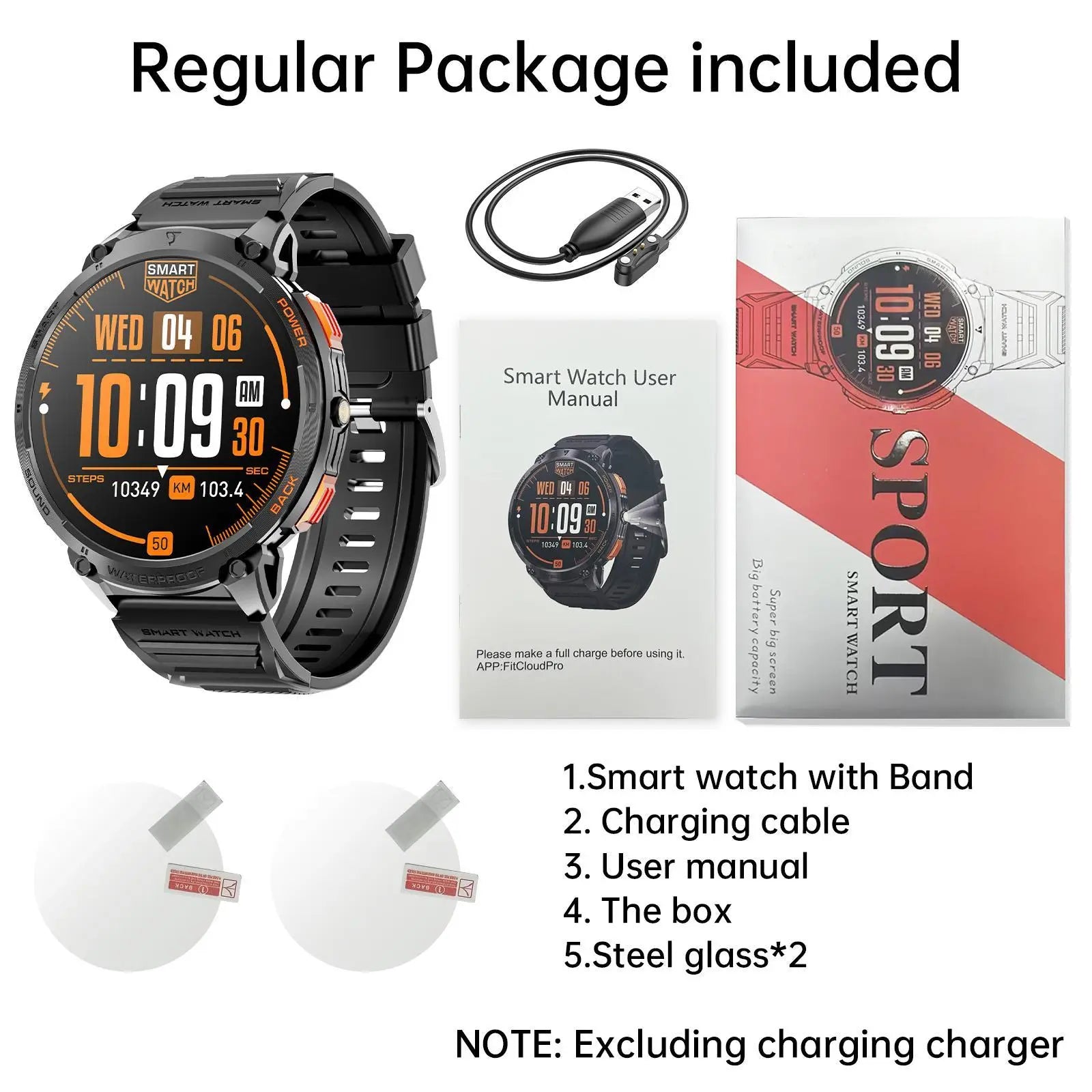 Multifunctional Smart Watch, Fashionable 1.85" round HD Digital Watch with Make/Answer Call, Waterproof Sports Watch, Sports Tracking Smartwatch for Women & Men, Men'S Tech Gadgets 2024, Cyber