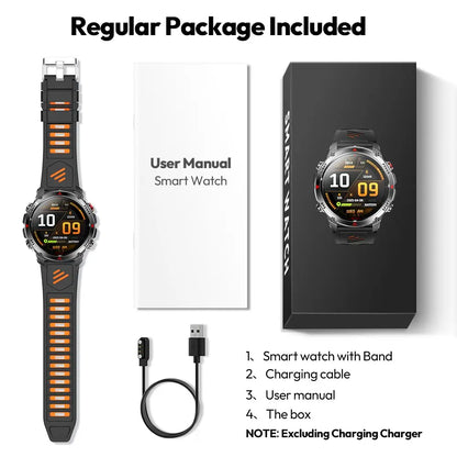 Men'S Outdoor Multifunctional Smart Watch GPS Precision Location Compass LED Light Waterproof Wireless Call Sports Modes Android Iphone Compatible Sports Smart Watches Smartwatch