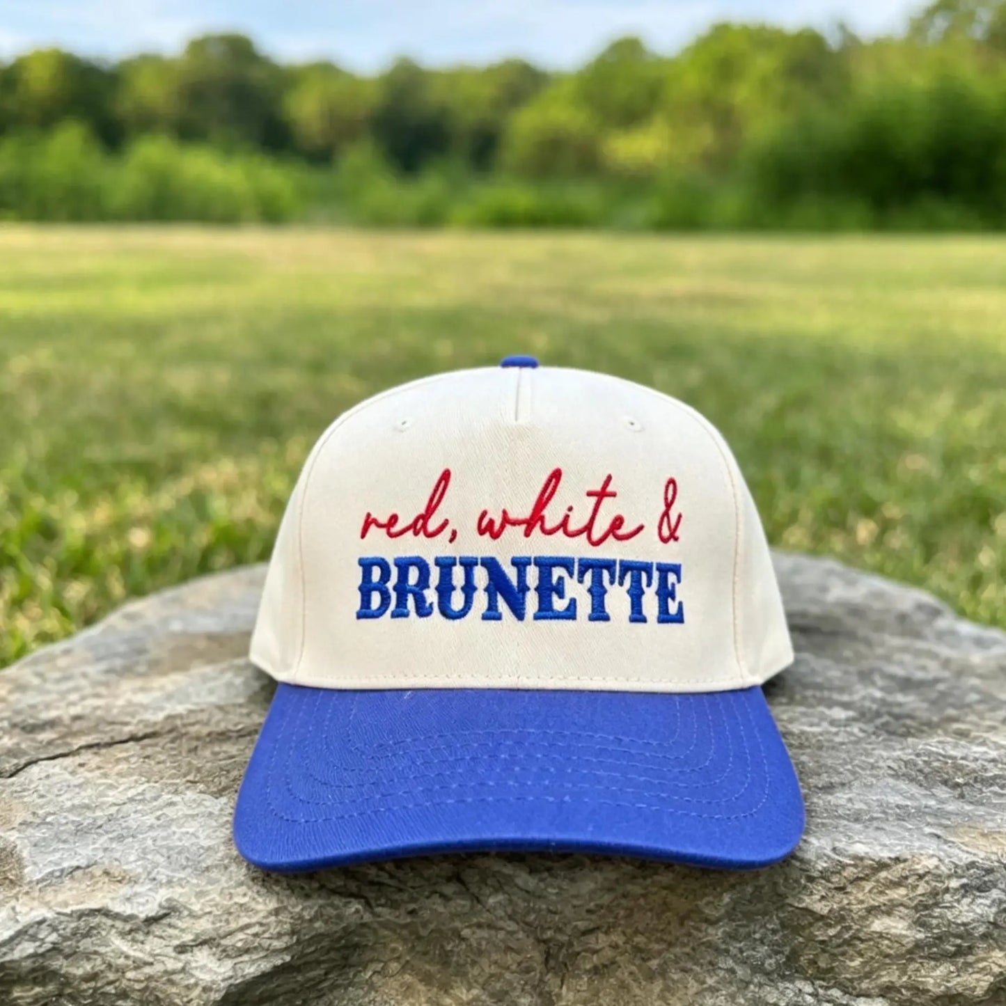 Red White & Blone Trucker Hat for Women – 4Th of July Patriotic Baseball Cap, Funny America Snapback, Country Girl Summer Hat, Adjustable USA Cap