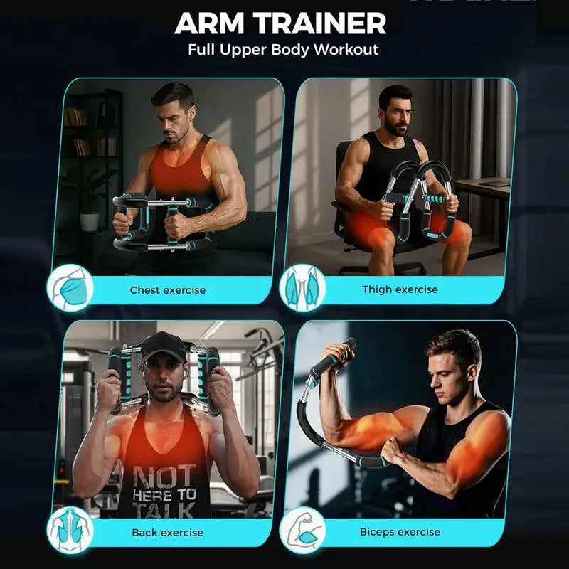 Arm Trainer, 60-120Lb Adjustable Chest Workout Equipment, Arm Trainer, Arm Strength Trainer, Portable Power Twister Bar,Portable Spring Resistance for Home Workout Equipment Weightifting Straps