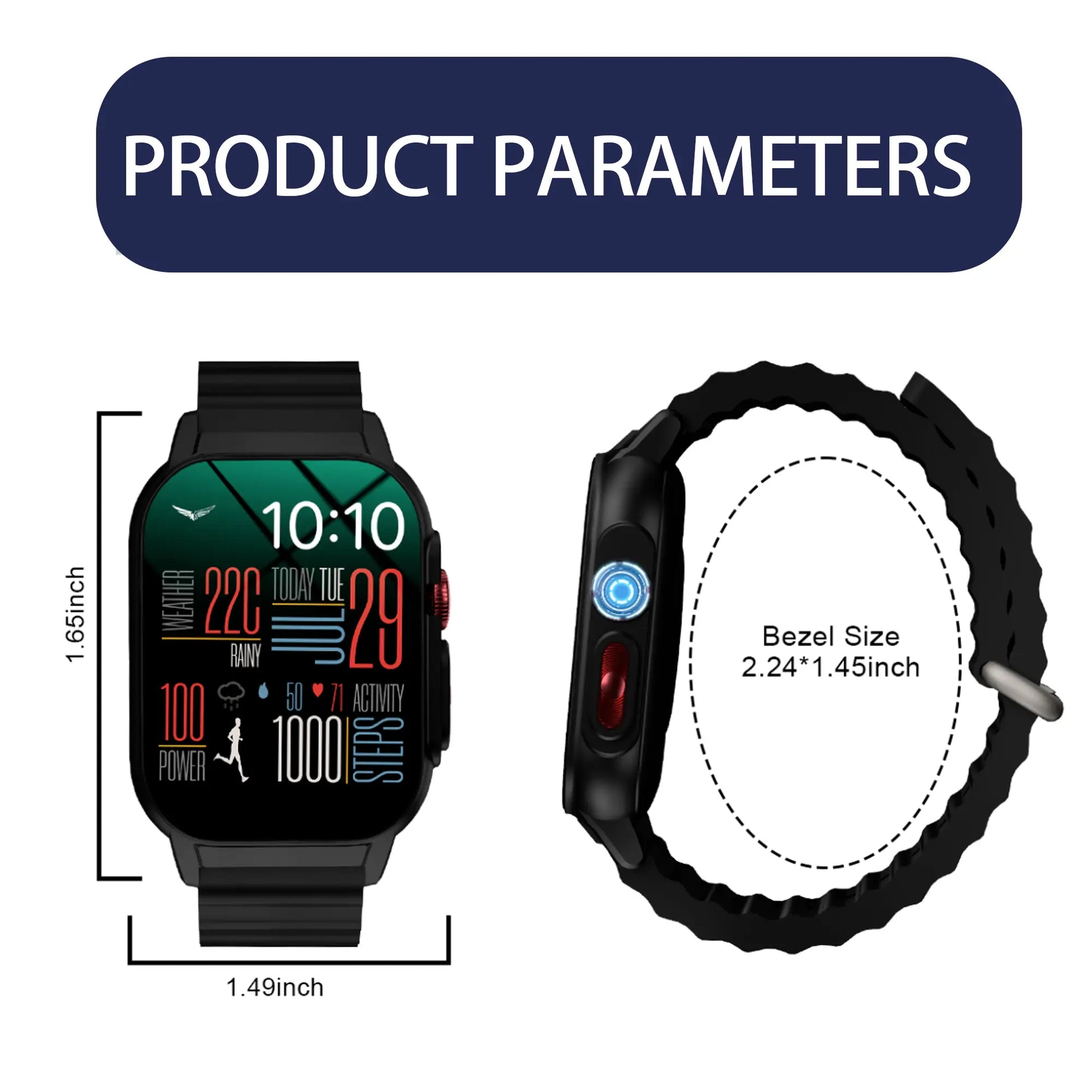 [Live Special Gift] Buy 1 Get 1,– 2.02" HD Smartwatch, Bluetooth Calling, Health Tracker + Free Straps