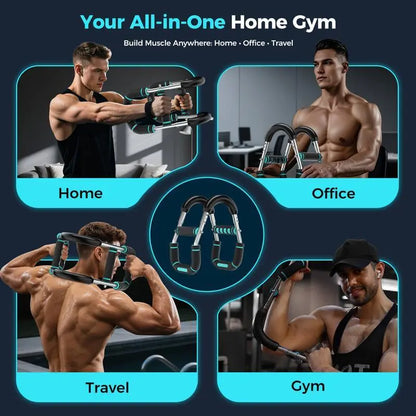 Arm Trainer, 60-120Lb Adjustable Chest Workout Equipment, Arm Trainer, Arm Strength Trainer, Portable Power Twister Bar,Portable Spring Resistance for Home Workout Equipment Weightifting Straps