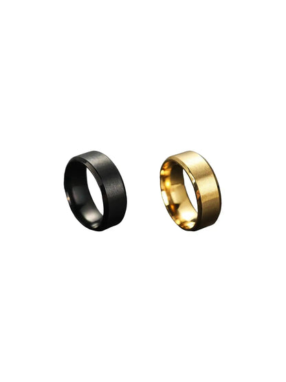 Summer 2024 Simple Design Plain Stainless Steel Ring, Daily Casual Versatile Unisex Design Accessories for Women Men