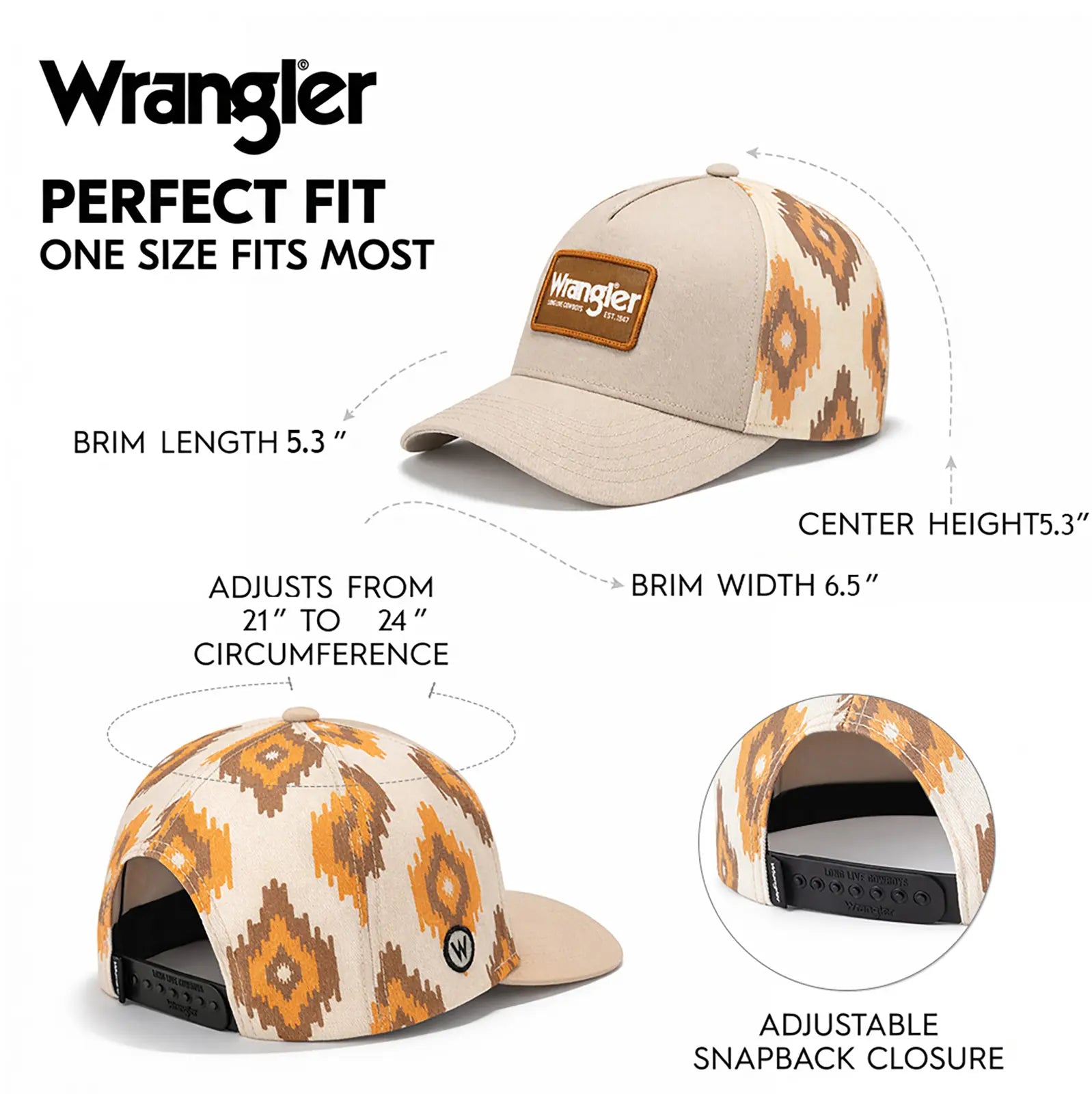 Auction Product-Wrangler Trucker Hat Flat Brim Hats 2-Pack – Embroidered Canvas Snapback Caps for Men & Women, Adjustable, One Size Fits All