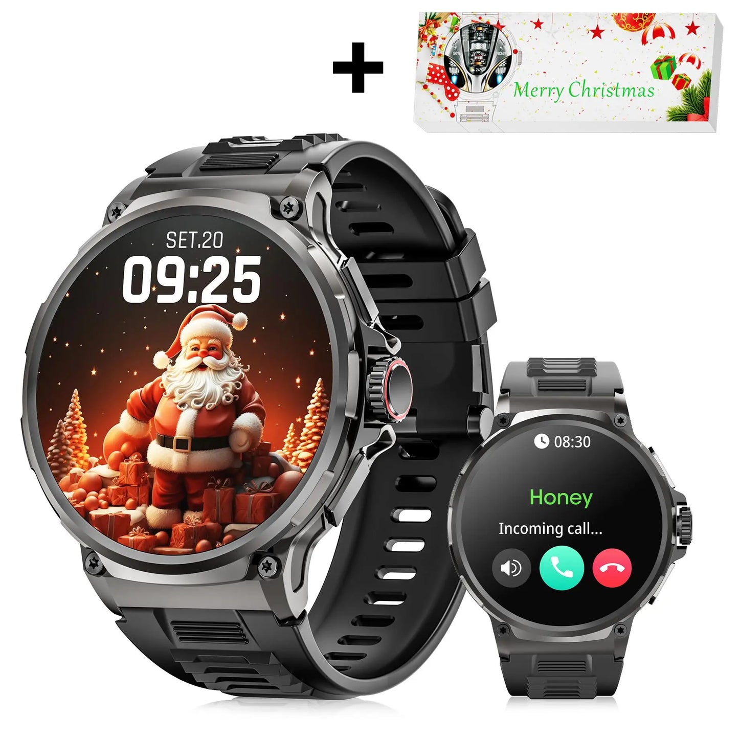 Smart Watches for Men(Answer/Make Call), Health Smart Watch, Android Smartwatch, 1.85" round Big Screen Fitness Tracker, Waterproof Fitness Watch for Android/Ios Phones