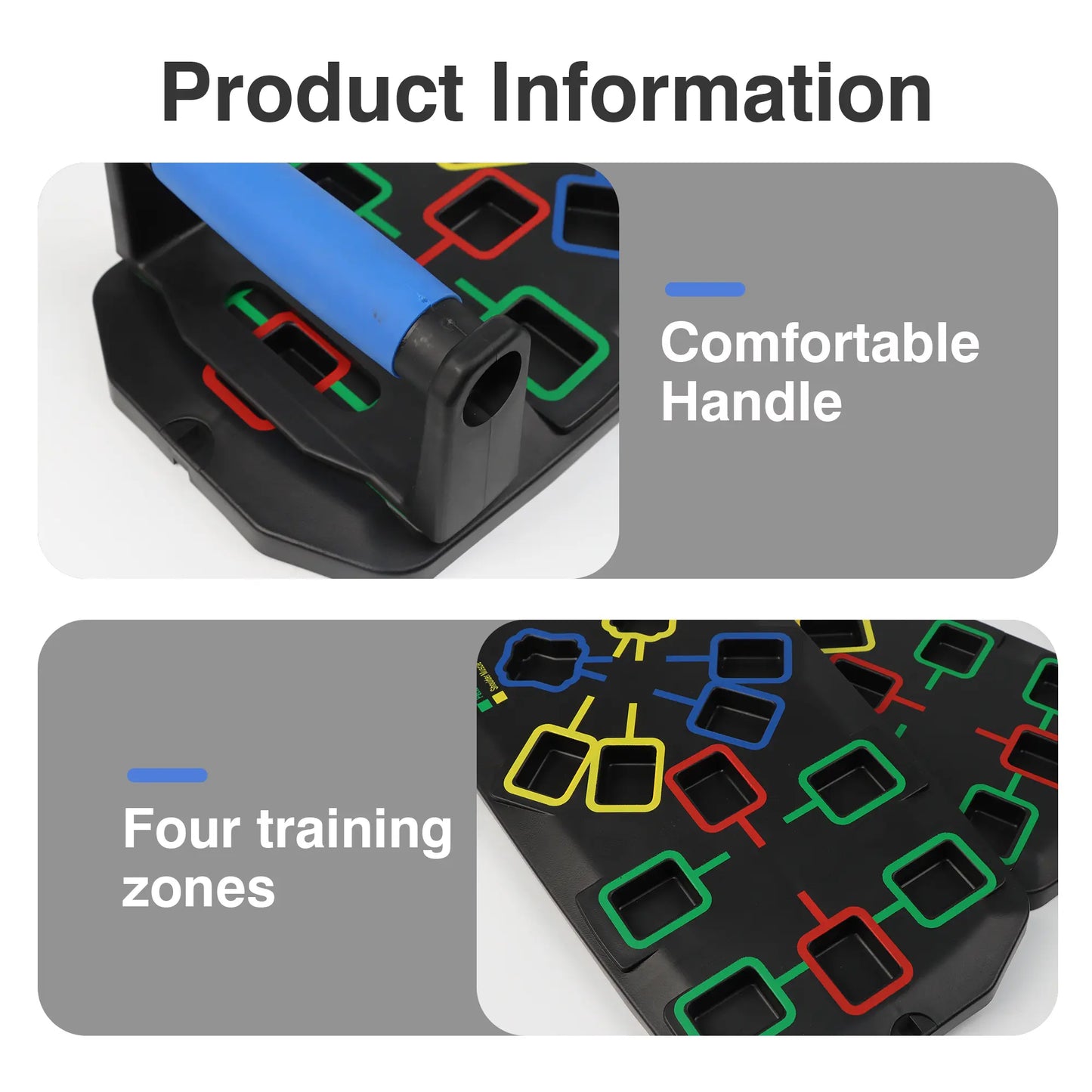 1 Count Push-Up Board, Black, Impact-Resistant Push-Up Board for Daily Strength Exercise