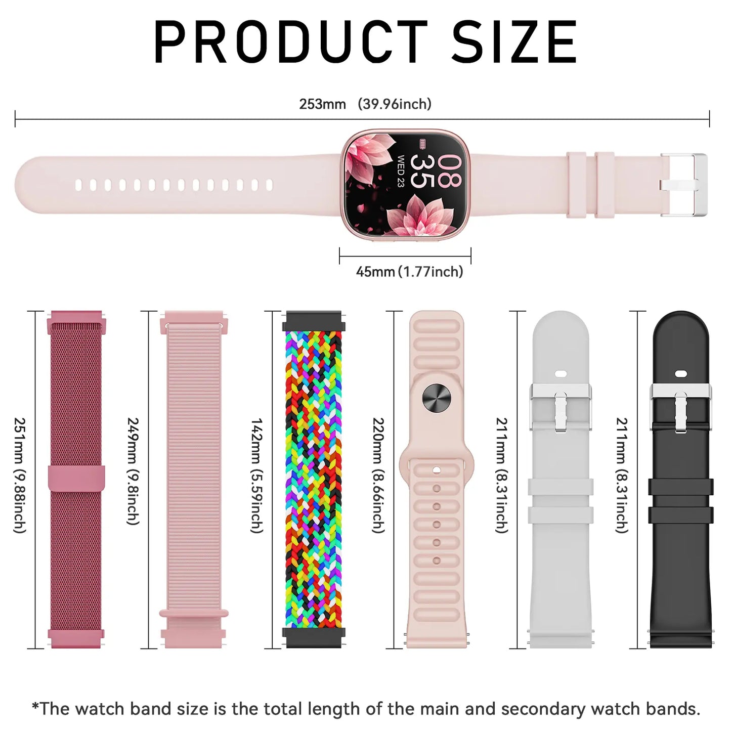 Smartwatch for Women, 1.83-Inch HD Touchscreen Fitness Tracker with Bluetooth Calling, Fitness Watch with Heart Rate/Sleep Monitor/100+ Sports, IP67 Waterproof Smartwatch for Android and Ios（Mothersdaygift）