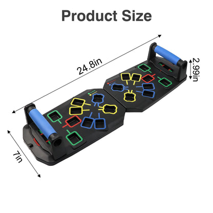 1 Count Push-Up Board, Black, Impact-Resistant Push-Up Board for Daily Strength Exercise