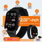 [Live Special Gift] Buy 1 Get 1,– 2.02" HD Smartwatch, Bluetooth Calling, Health Tracker + Free Straps