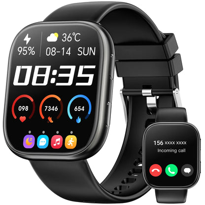 Smartwatch for Women, 1.83-Inch HD Touchscreen Fitness Tracker with Bluetooth Calling, Fitness Watch with Heart Rate/Sleep Monitor/100+ Sports, IP67 Waterproof Smartwatch for Android and Ios（Mothersdaygift）