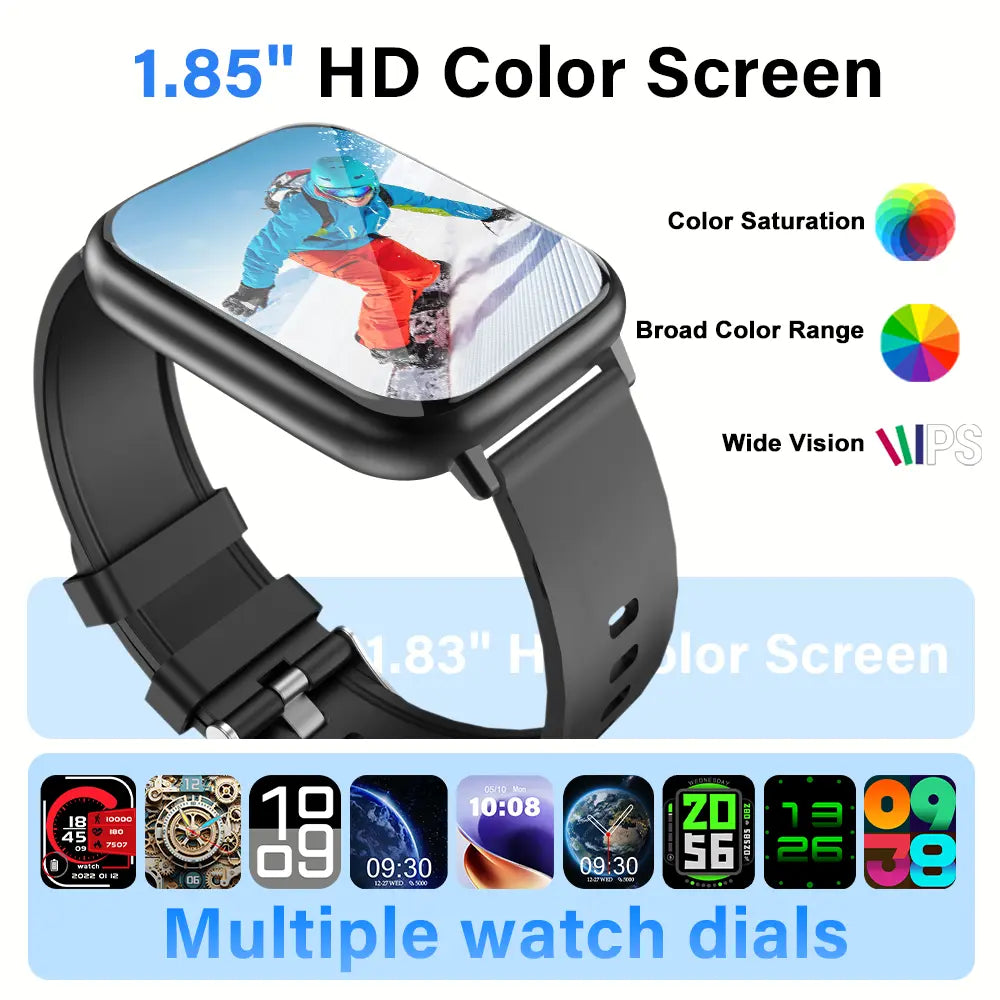 Smart Watch for Men-1.83" HD Touch Screen Smartwatch,Bluetooth Call,Ip68 Waterproof Smart Watches for Android & Iphone,Remote Capture,Smartwatch,Gift