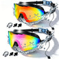 2 Pack Adult Swim Goggles with Earplugs, Anti-Fog 180° Wide View UV Protection Pool Swimming Goggles for Adult Youth Men Women, 3-Color UV Lens Water Goggles