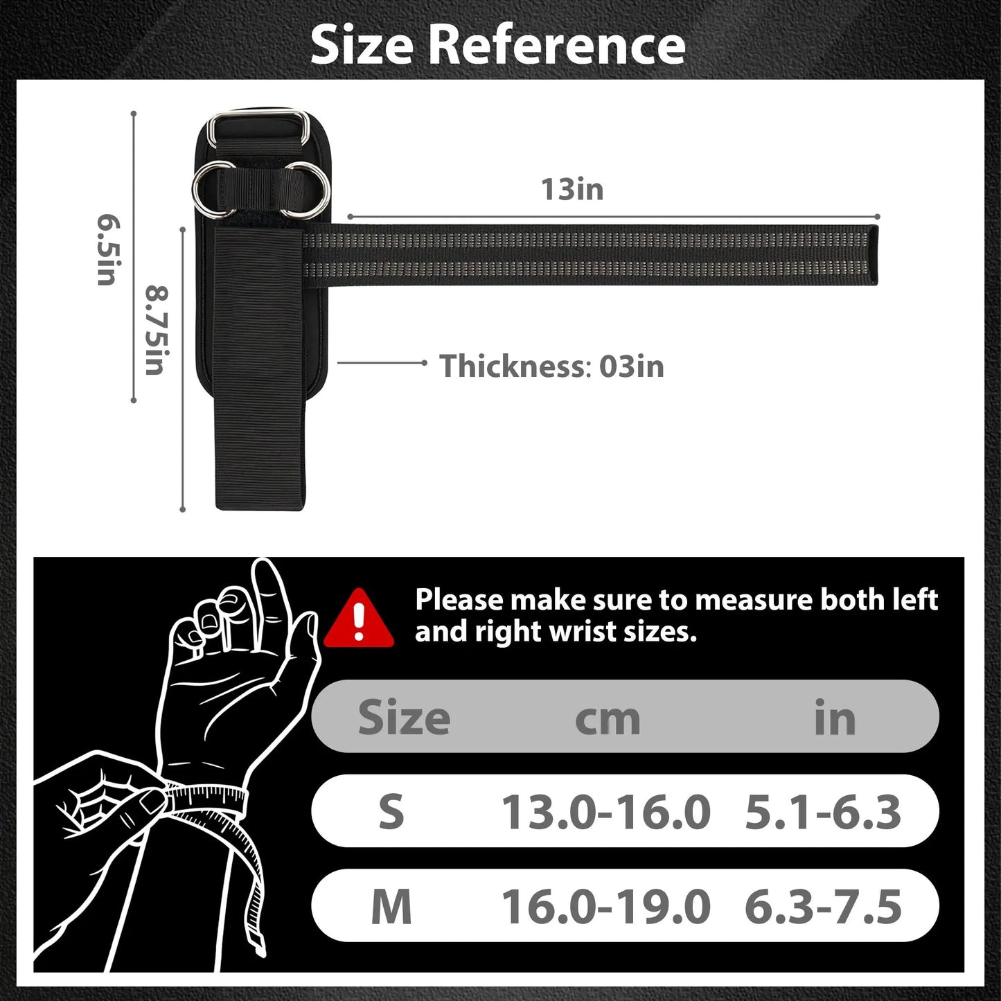 Non‑Slip Weightlifting Wrist Straps with D Rings | Neoprene Padded Lifting Wrist Wraps for Gym, Deadlifts & Cable Workouts for Men & Women
