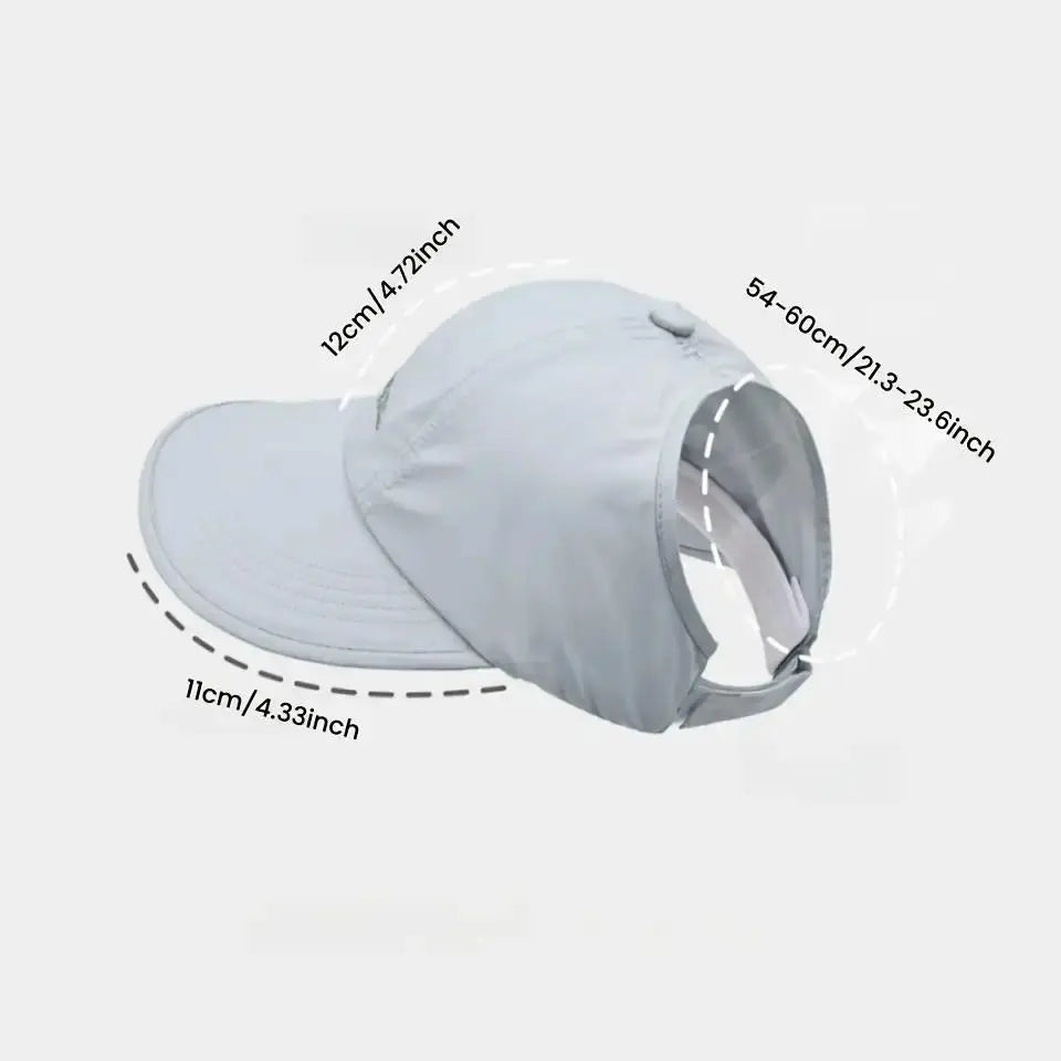 2-Pack UPF Sun Protection Baseball Hat for Men and Women - Lightweight, Adjustable Velcro Closure, Wide Brim Outdoor Sports Hat, All-Season Elastic Design (White/Gray/Black)