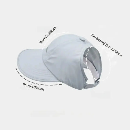 2-Pack UPF Sun Protection Baseball Hat for Men and Women - Lightweight, Adjustable Velcro Closure, Wide Brim Outdoor Sports Hat, All-Season Elastic Design (White/Gray/Black)