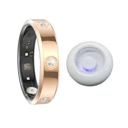 Fitness Smart Ring for Men Women 5ATM Waterproof, Heart Rate Spo2 Sleep Tracker Multi‑Sport Mode Summer Vibes Smart Ring
