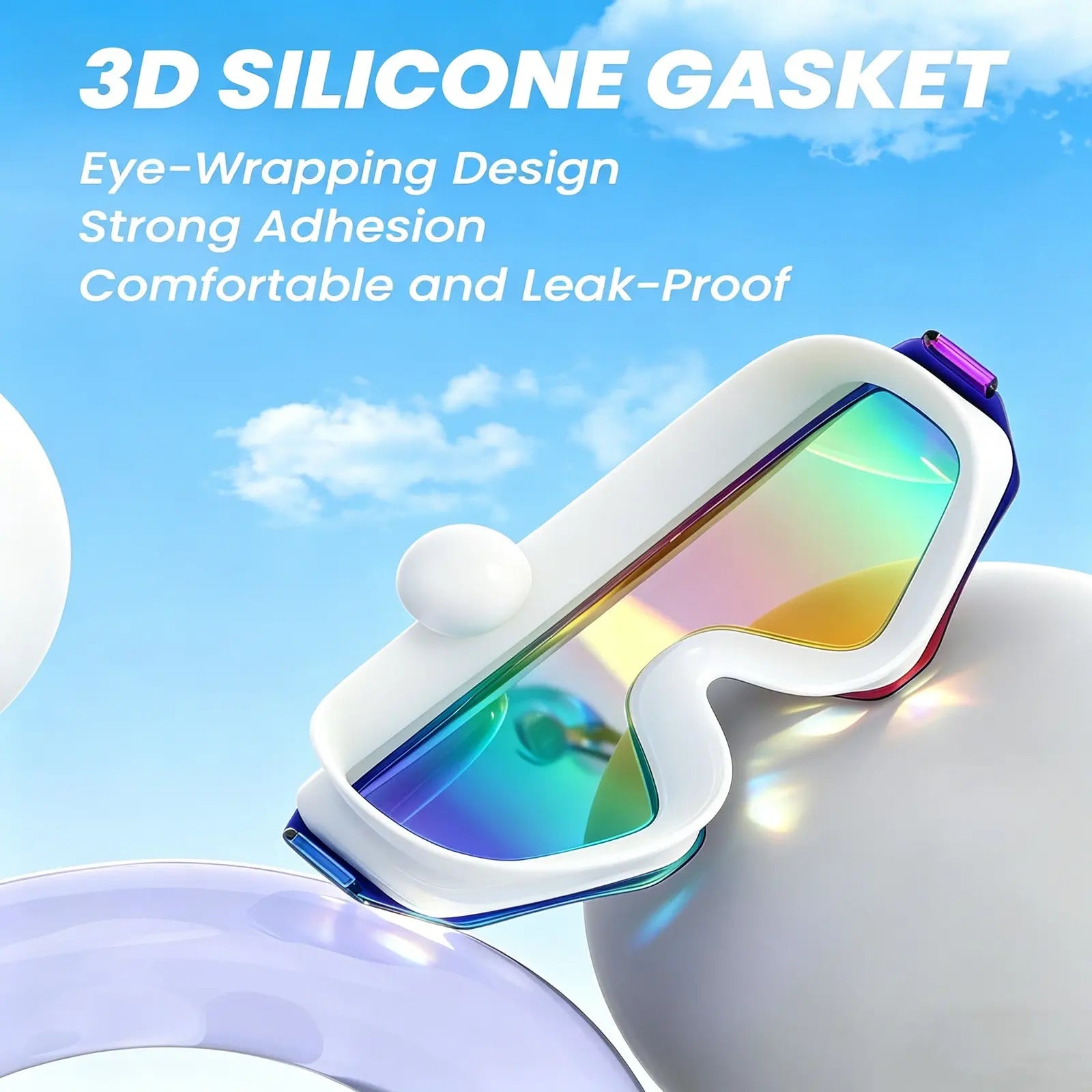2 Pack Adult Swim Goggles with Earplugs, Anti-Fog 180° Wide View UV Protection Pool Swimming Goggles for Adult Youth Men Women, 3-Color UV Lens Water Goggles
