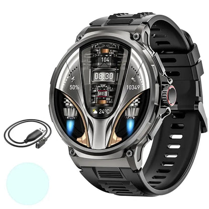 Smart Watches for Men(Answer/Make Call), Health Smart Watch, Android Smartwatch, 1.85" round Big Screen Fitness Tracker, Waterproof Fitness Watch for Android/Ios Phones