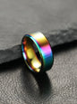 Summer 2024 Simple Design Plain Stainless Steel Ring, Daily Casual Versatile Unisex Design Accessories for Women Men