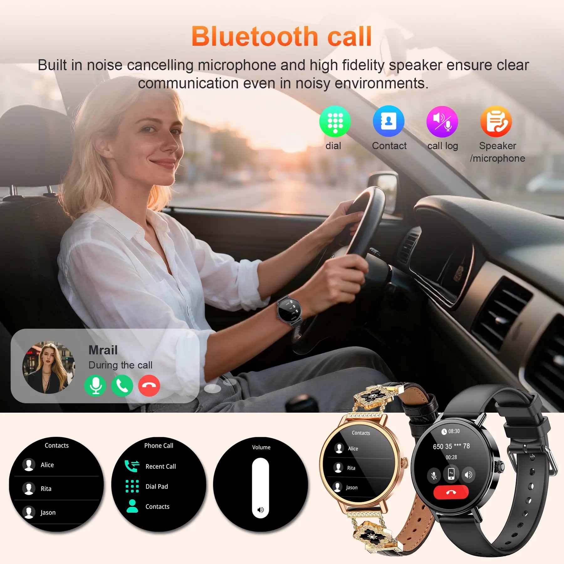 Multifunctional Smart Watch for Men & Women with HD Touchscreen, Daily Activity Tracker, Step Counter, Notification,Sports Watch