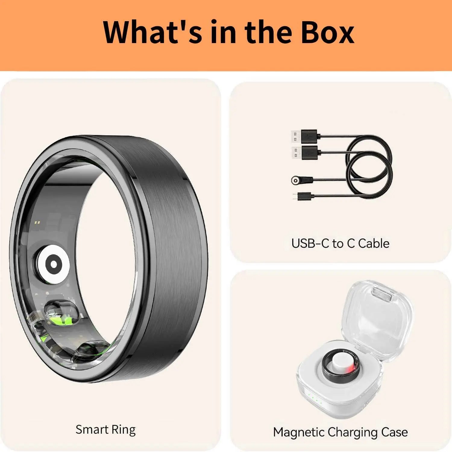 2026 New Smart Ring Health Tracker for Women and Men,5Atm Waterproof ,Fitness Monitor, Sleep Tracker ,No App Subscription