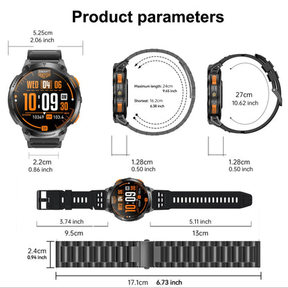 Multifunctional Smart Watch, Fashionable 1.85" round HD Digital Watch with Make/Answer Call, Waterproof Sports Watch, Sports Tracking Smartwatch for Women & Men, Men'S Tech Gadgets 2024, Cyber