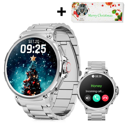Smart Watches for Men(Answer/Make Call), Health Smart Watch, Android Smartwatch, 1.85" round Big Screen Fitness Tracker, Waterproof Fitness Watch for Android/Ios Phones